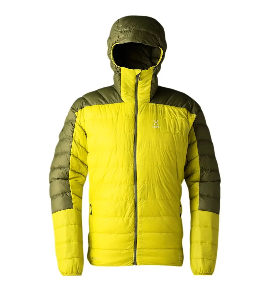 Men's jacket Haglöfs L.I.M Down hood Aurora/Olive green