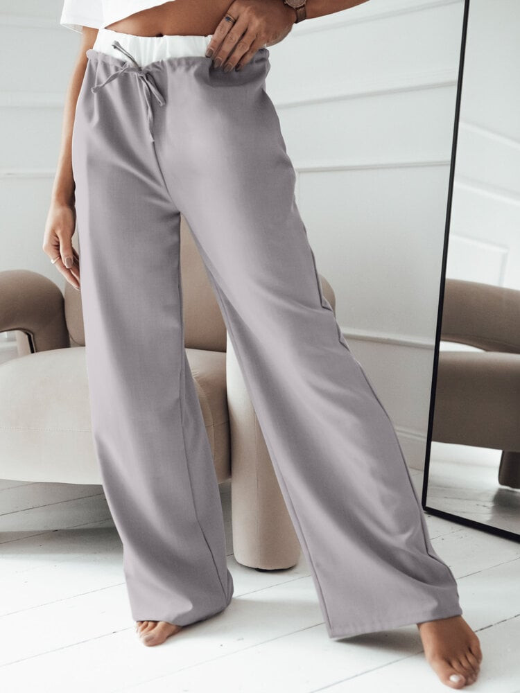 DARAMY Women's Wide Trousers Grey Dstreet