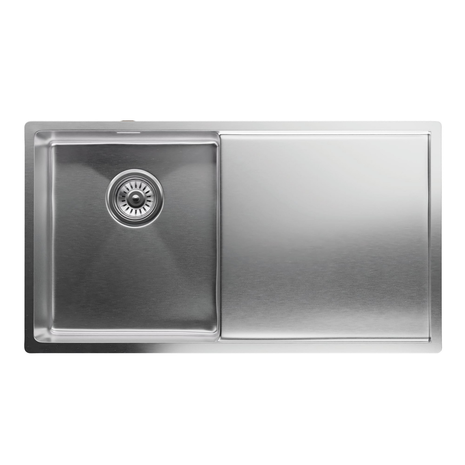 Klarstein TitanSteel, kuchynský drez, s odkapávacou plochou, 79 x 44 cm (DxŠ), nehrdzavejúca oceľ, povrch odolný proti poškriabaniu, žiaruvzdorný