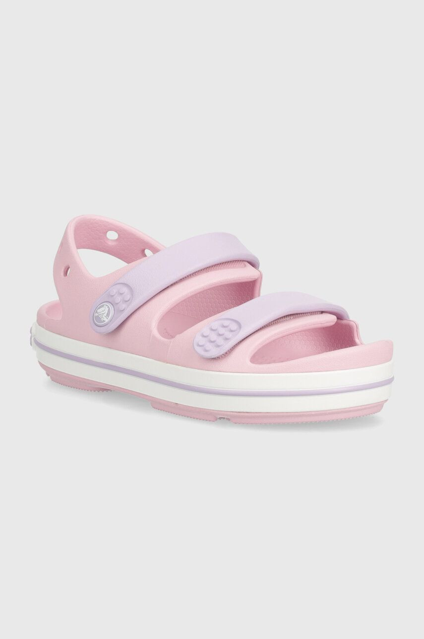 Detské sandále Crocs CROCBAND CRUISER ružová farba