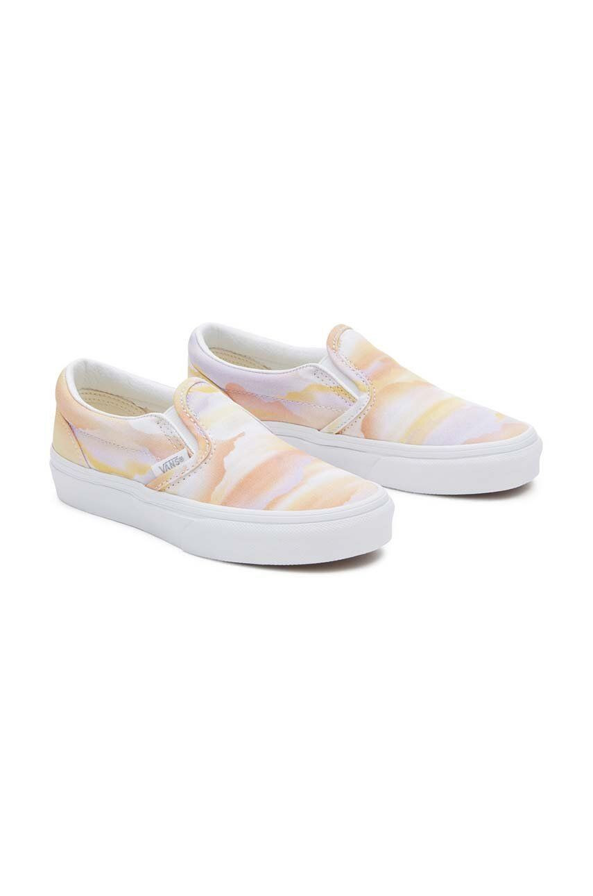 Detské tenisky Vans UY Classic Slip-On oranžová farba