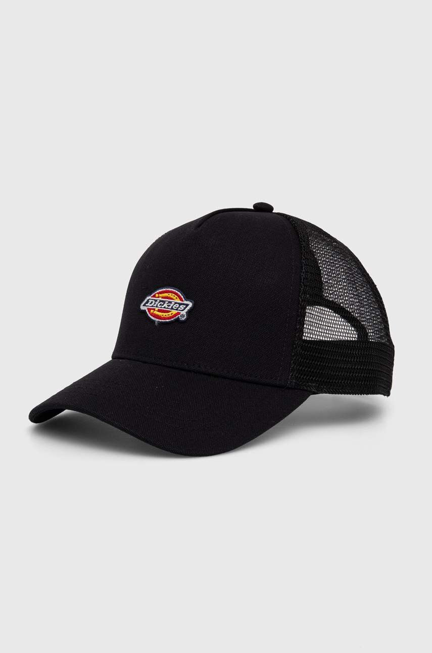 Šiltovka Dickies HANSTON TRUCKER čierna farba, s nášivkou, DK0A4YV3
