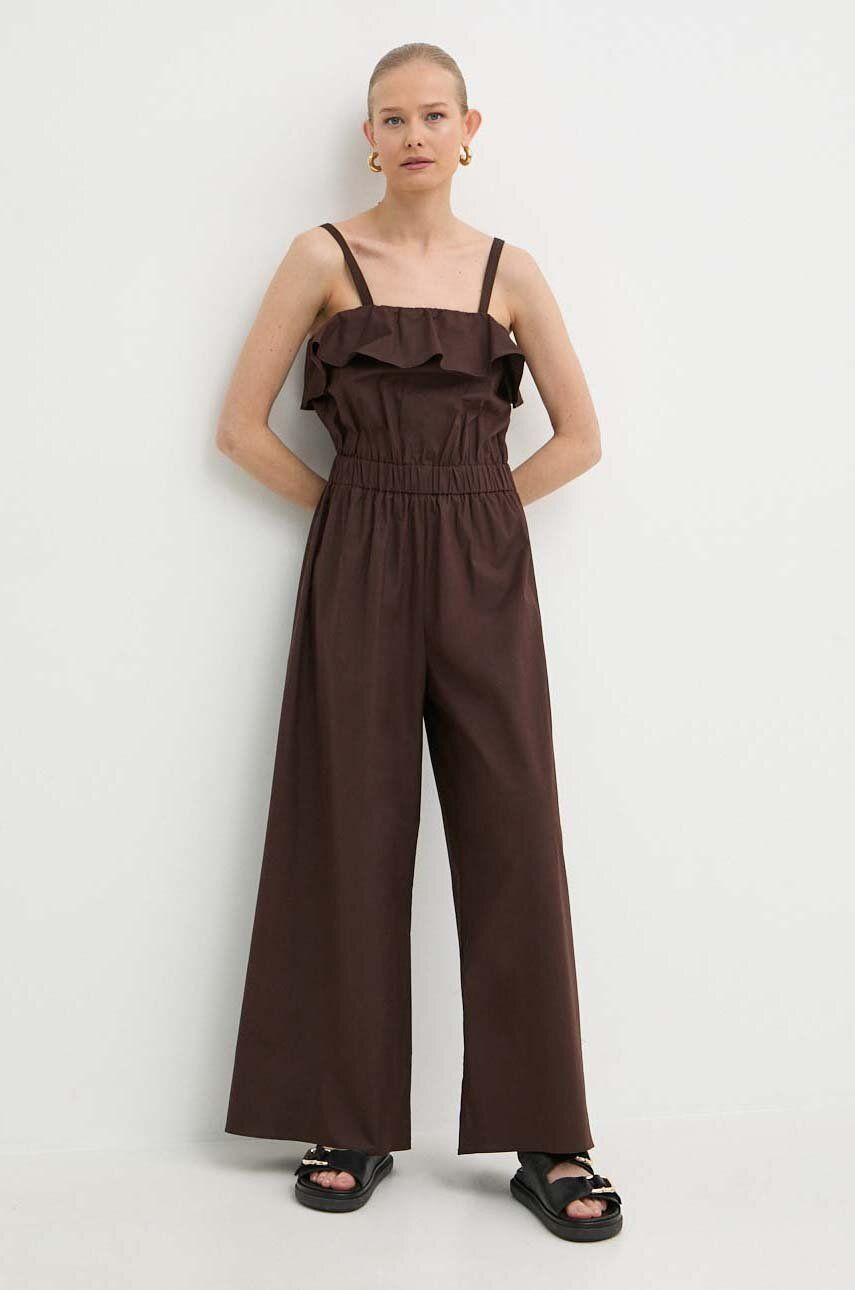 Overal Marella hnedá farba, s hlbokým výstrihom, 2413241012200