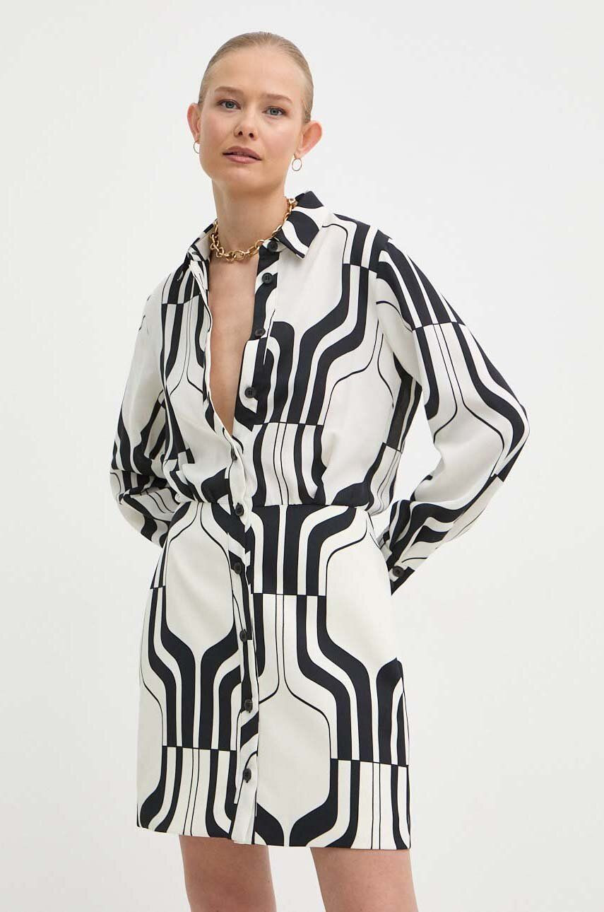 Šaty Marella čierna farba, mini, rovný strih, 2413221093200