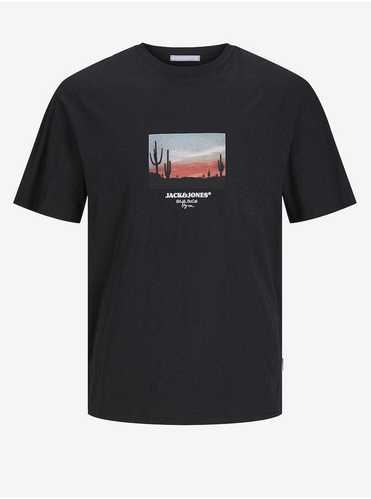 Čierne pánske tričko Jack & Jones Aruba
