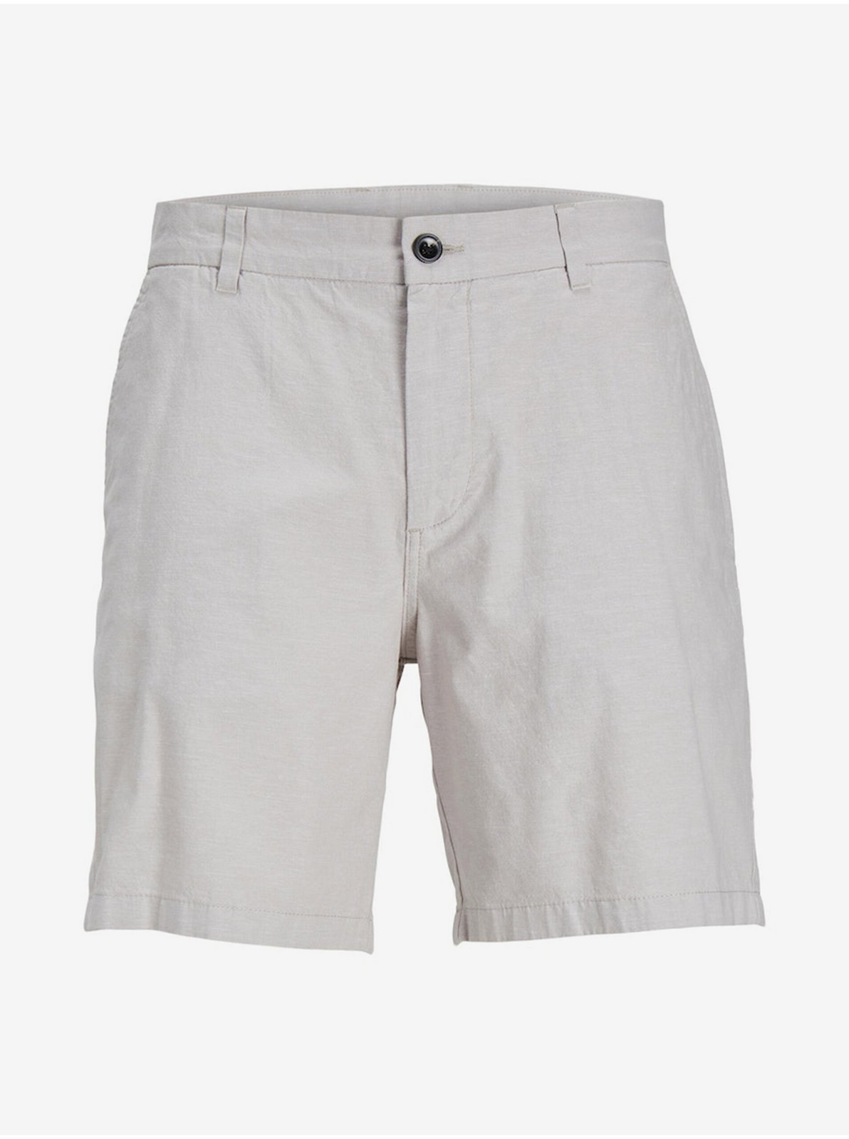 Krémové pánske chino kraťasy s prímesou ľanu Jack & Jones Ace