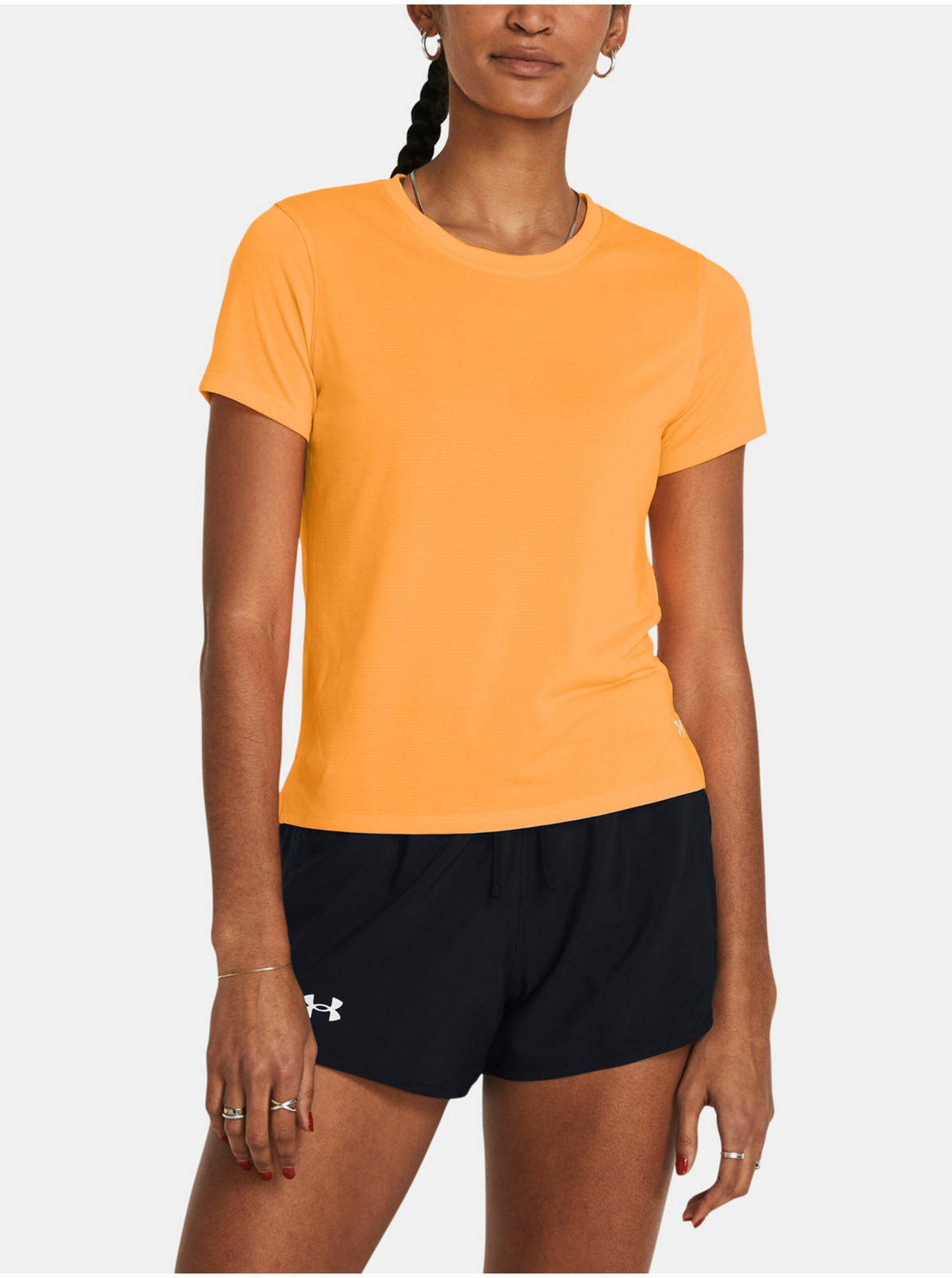 Oranžové dámske tričko Under Armour UA Launch Shortsleeve