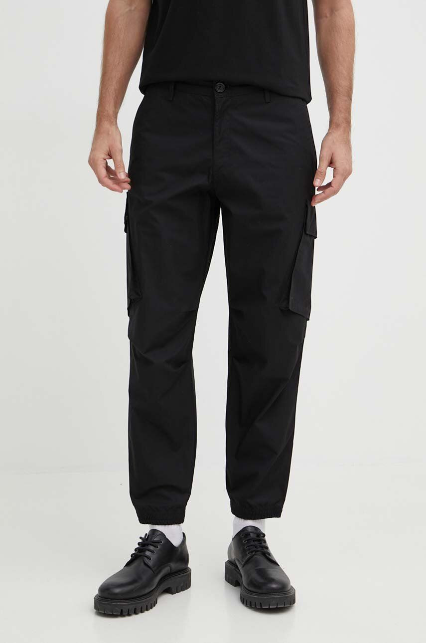 Bavlnené nohavice Armani Exchange čierna farba, 3DZP55 ZN3MZ