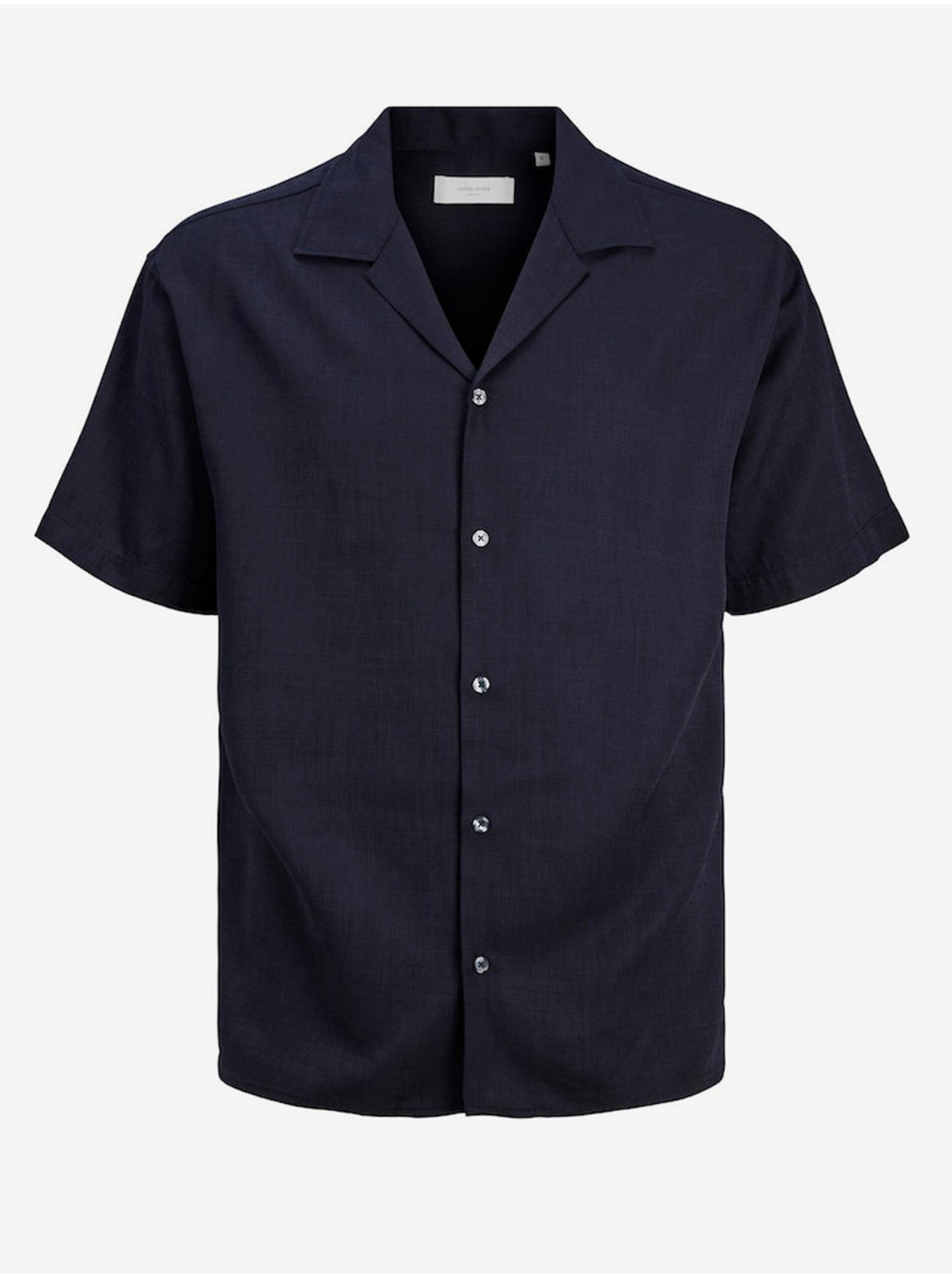 Tmavomodrá pánska košeľa s krátkym rukávom Jack & Jones Aaron