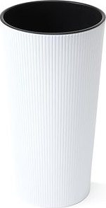 LAMELA, kvetináč LILIA JUMPER – prúžok O 19 cm, výška 36,4 cm, biely