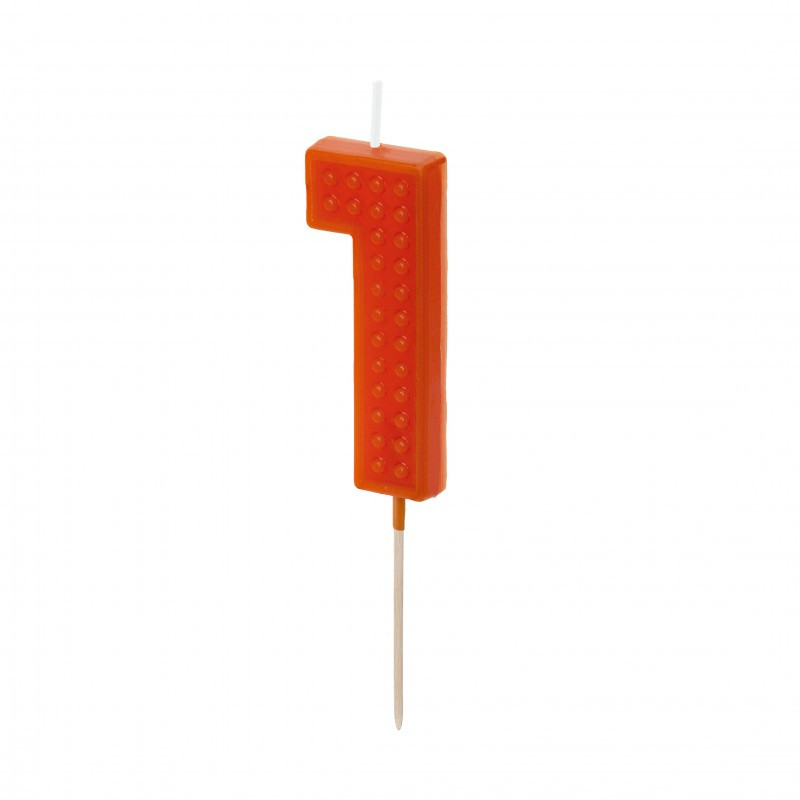 SCU8-1 Party Deco Sviečka na tortu - Číslo, Stavebnica 6cm 1