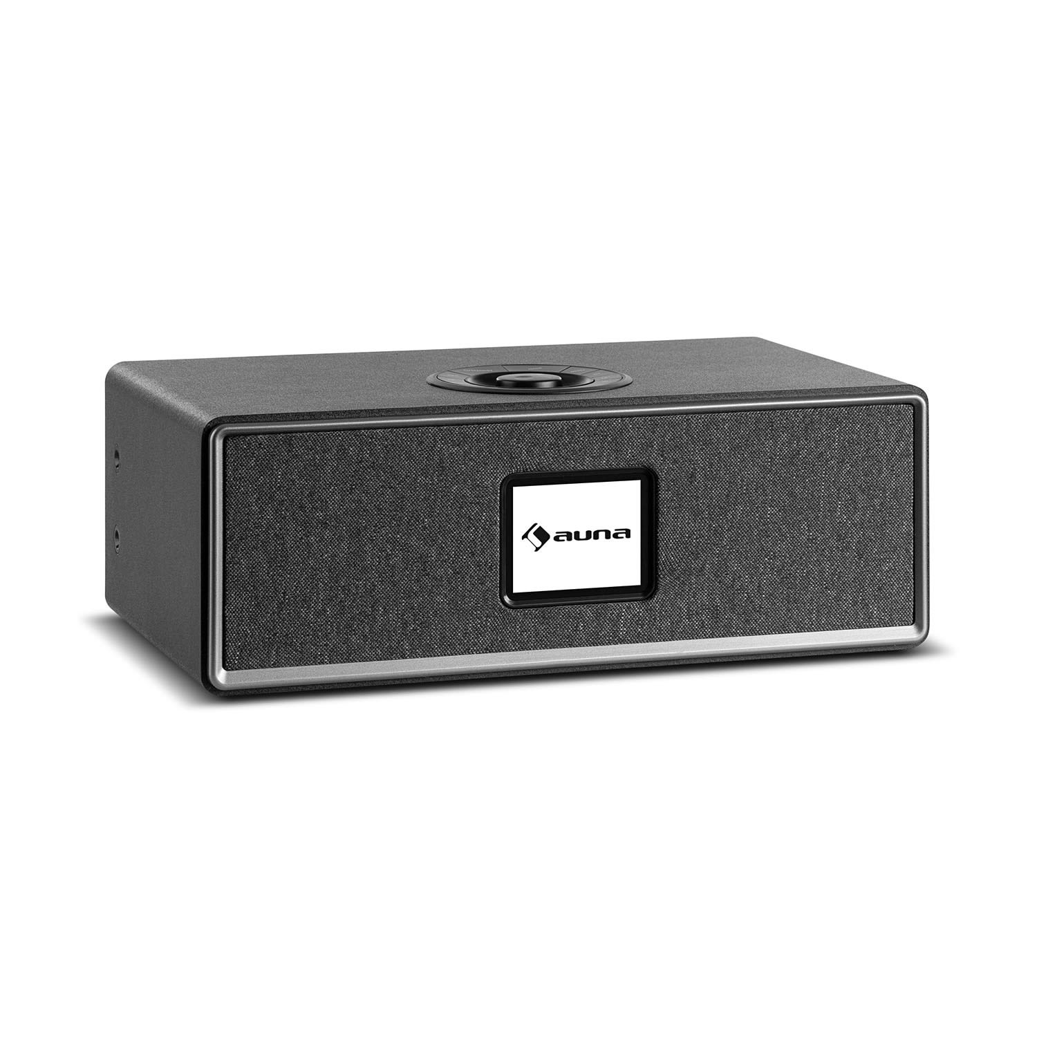 Auna Simpfy Wireless, reproduktor, DAB+/FM, BT, LCD-displej, drevené telo