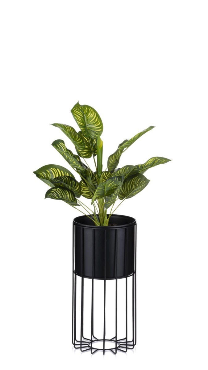 Květináč na stojanu LOFT III 42 cm černý