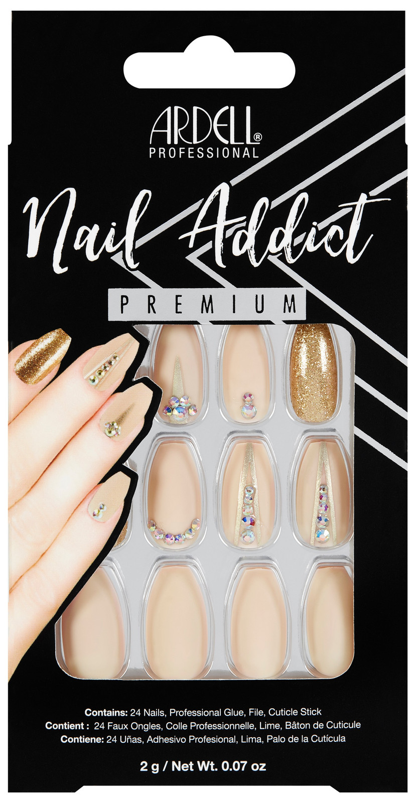 ARDELL Nechty Nail Addict - Chrome Pink