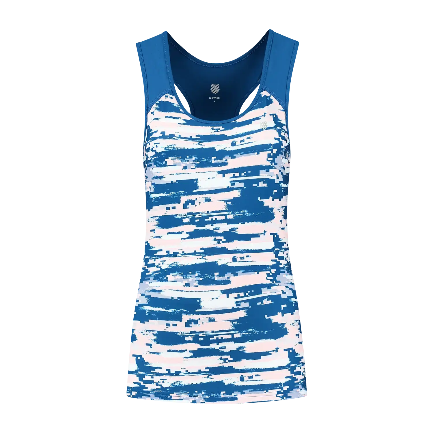 Dámské tílko K-Swiss  Hypercourt Stripe Tank Print/Classic Blue M