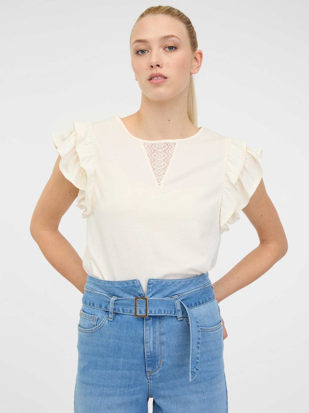 Orsay Beige Women's Short Sleeve T-Shirt - Women