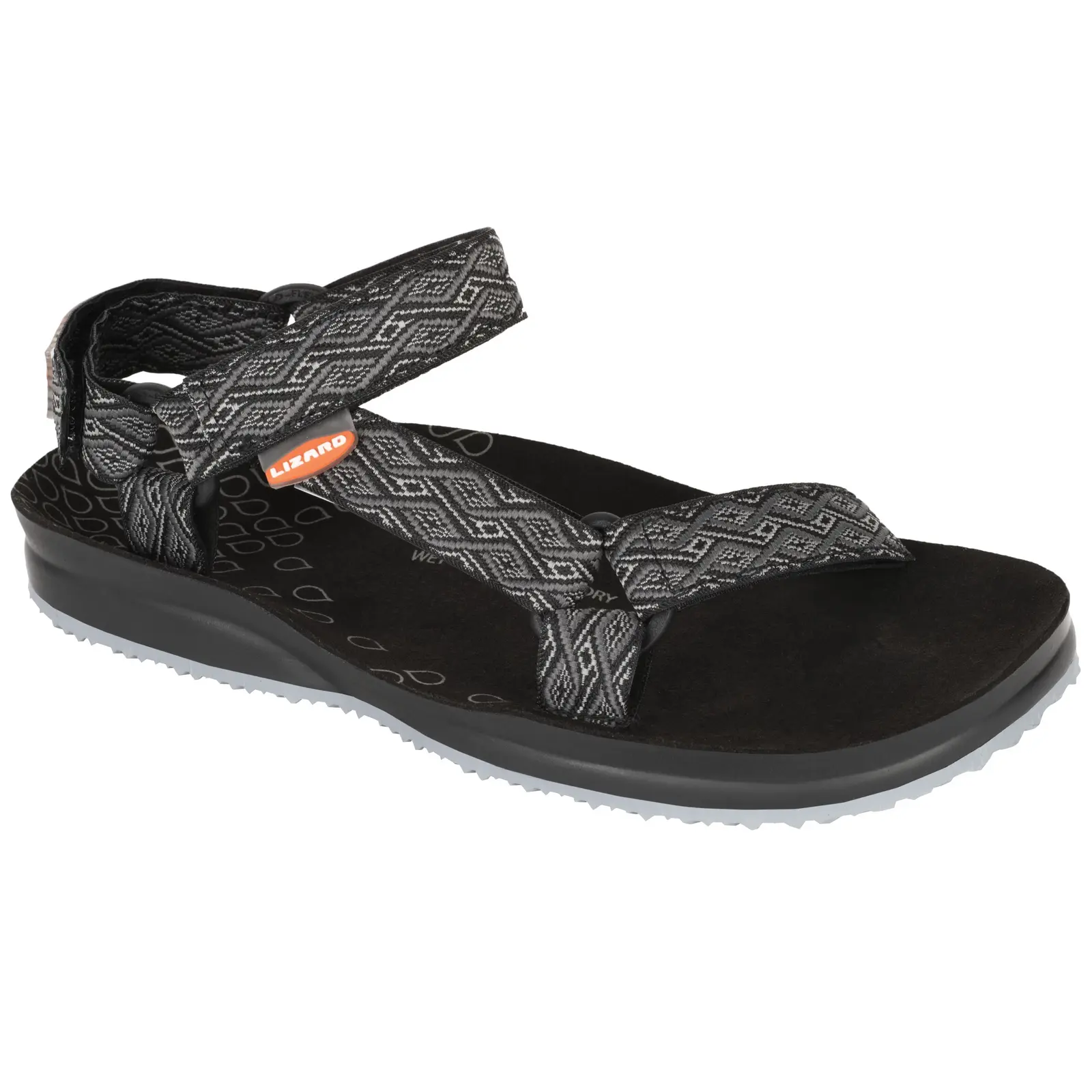 Lizard Creek IV Ethno Black Sandals