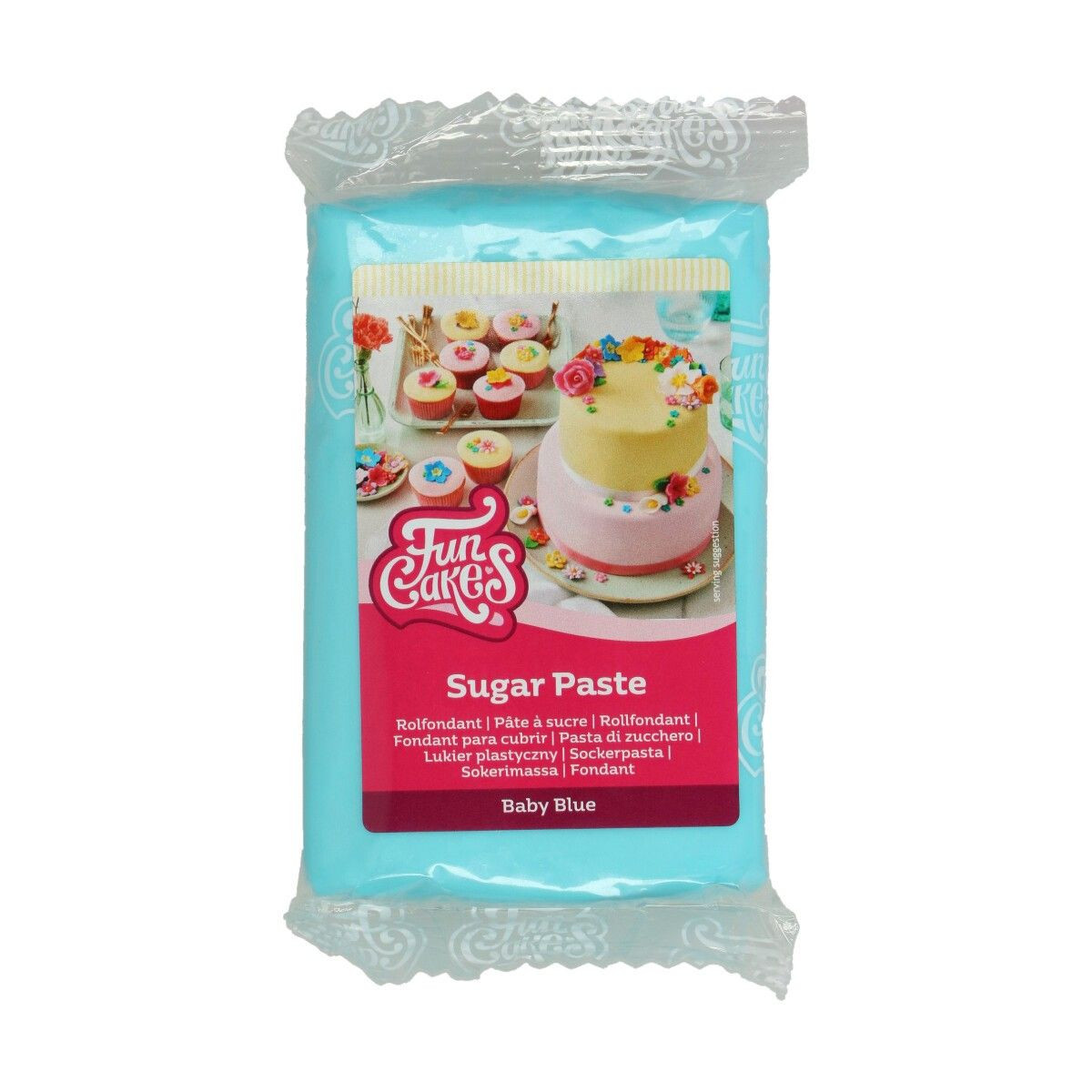 Funcakes Svetlomodrý rolovaný fondant (farebný fondán) 250 g
