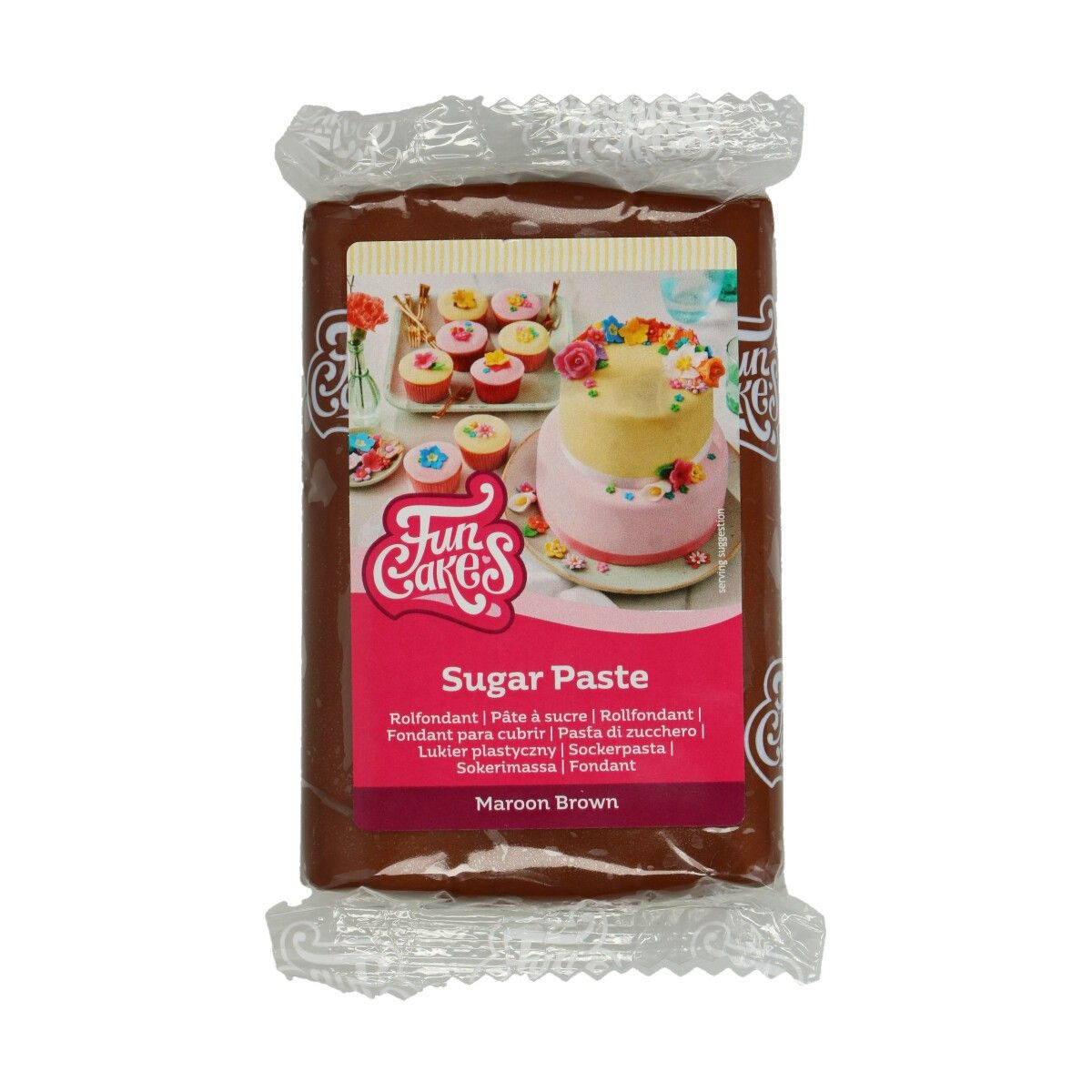 Funcakes Hnedý rolovaný fondant Maroon Brown (farebný fondán) 250 g