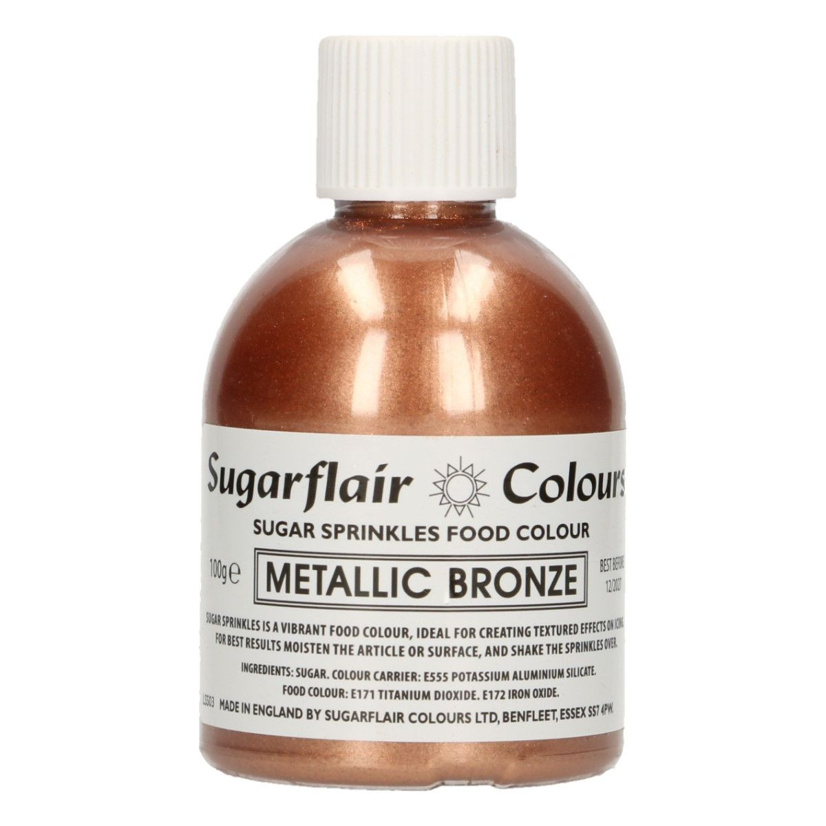 Sugarflair Colours Jedlé trblietky bronzové - Metallic Bronze 100 g