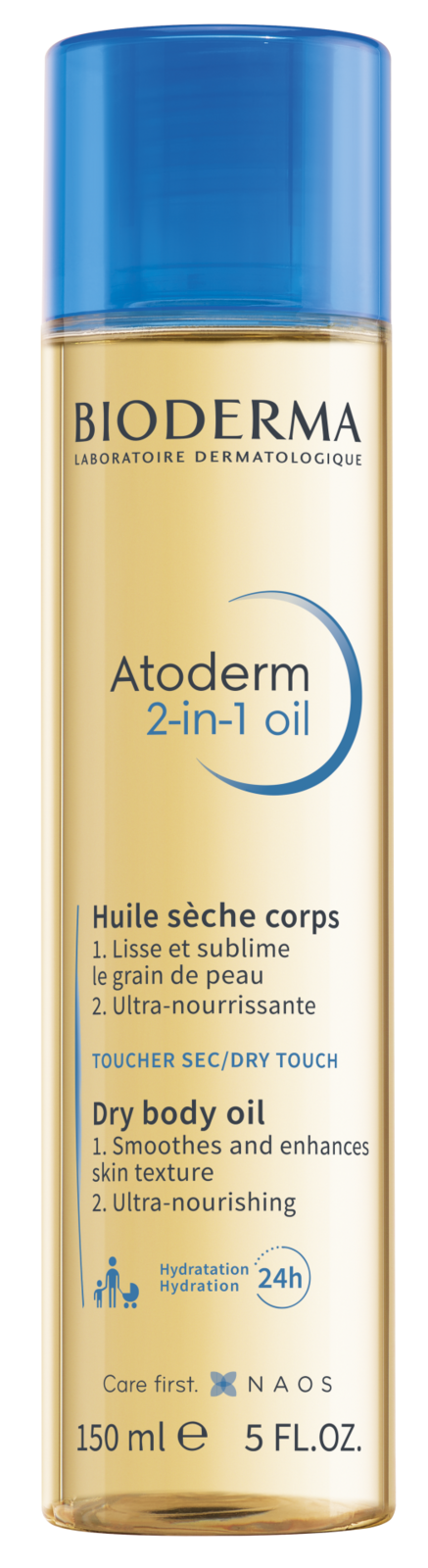 Bioderma Atoderm olej 2v1, Suchý vyživujúci olej so zjemňujúcim účinkom pre suchú pokožku 150 ml
