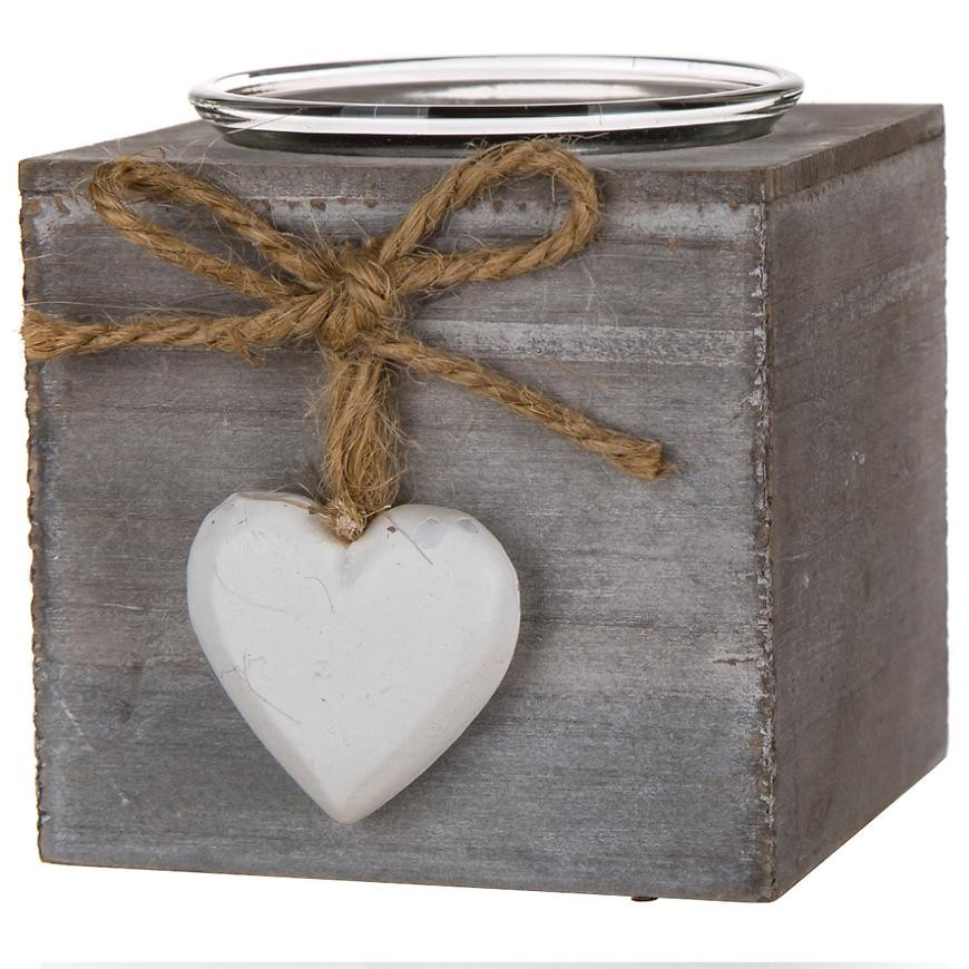 Svieca S.Heart 6,5x6,5x6,5cm