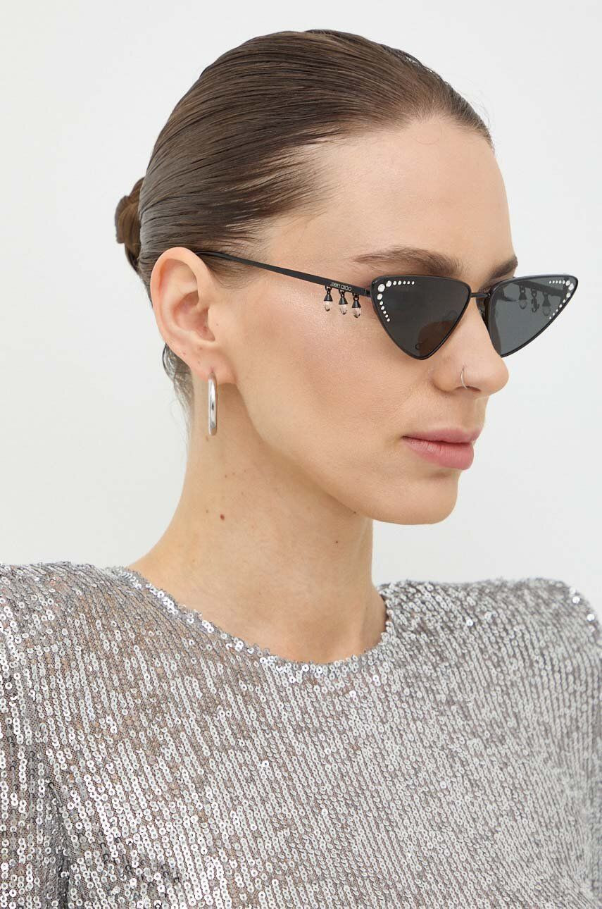 Slnečné okuliare Jimmy Choo dámske, čierna farba, 0JC4001B