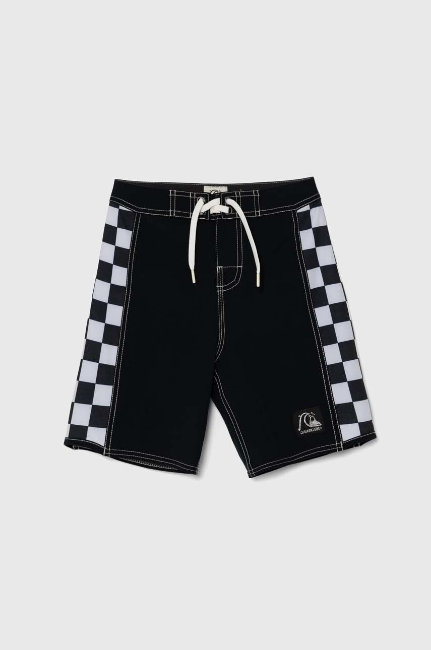 Detské krátke nohavice Quiksilver ORIGINALARCH čierna farba, nastaviteľný pás