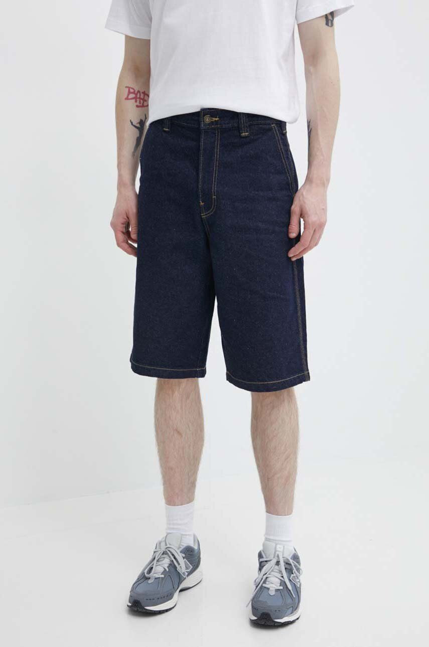 Rifľové krátke nohavice Dickies MADISON pánske, tmavomodrá farba, DK0A4YSY