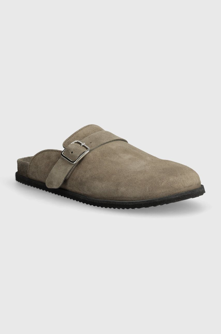 Semišové šľapky GARMENT PROJECT Blake Clog dámske, šedá farba, GPWF2538
