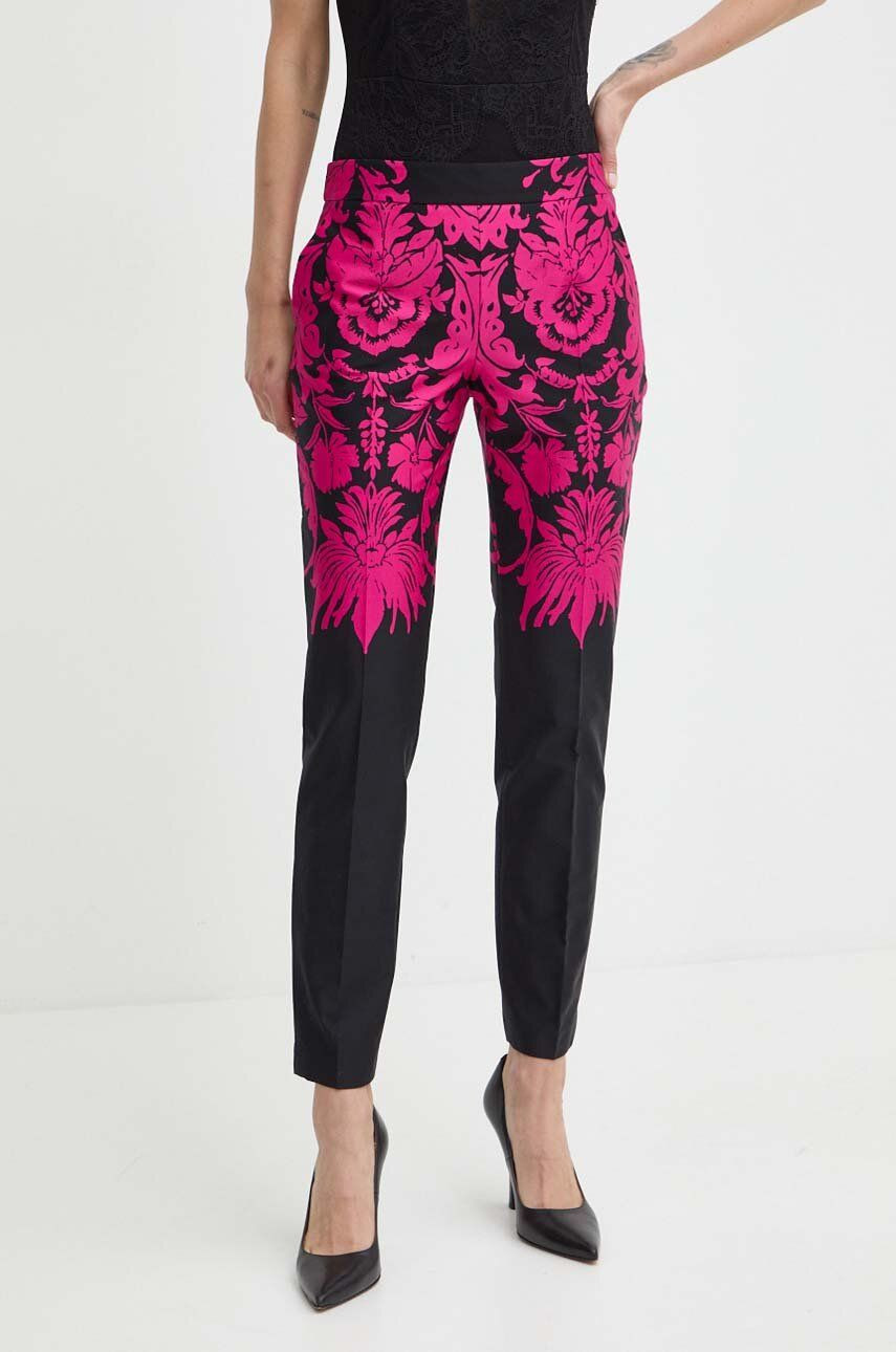Nohavice Luisa Spagnoli RUNWAY COLLECTION dámske, priliehavé, stredne vysoký pás, 541151