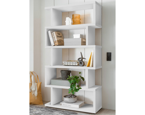 Regál Bocelli, výška 189 cm, biely%