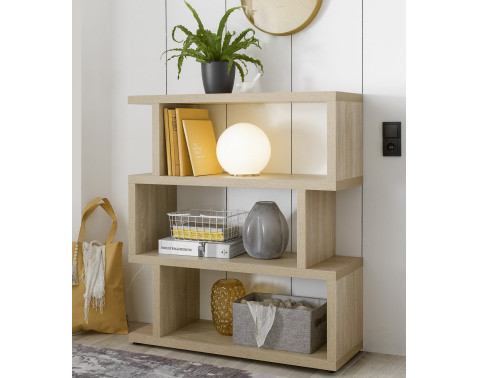 Regál Bocelli, výška 116 cm, dub sonoma%