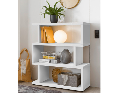 Regál Bocelli, výška 116 cm, biely%