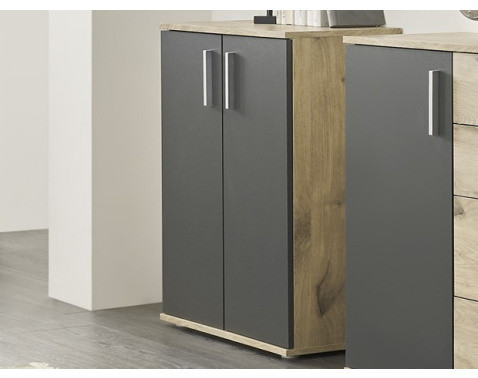 Skrinka 2-dverová Bacalar, dub viking/šedá%