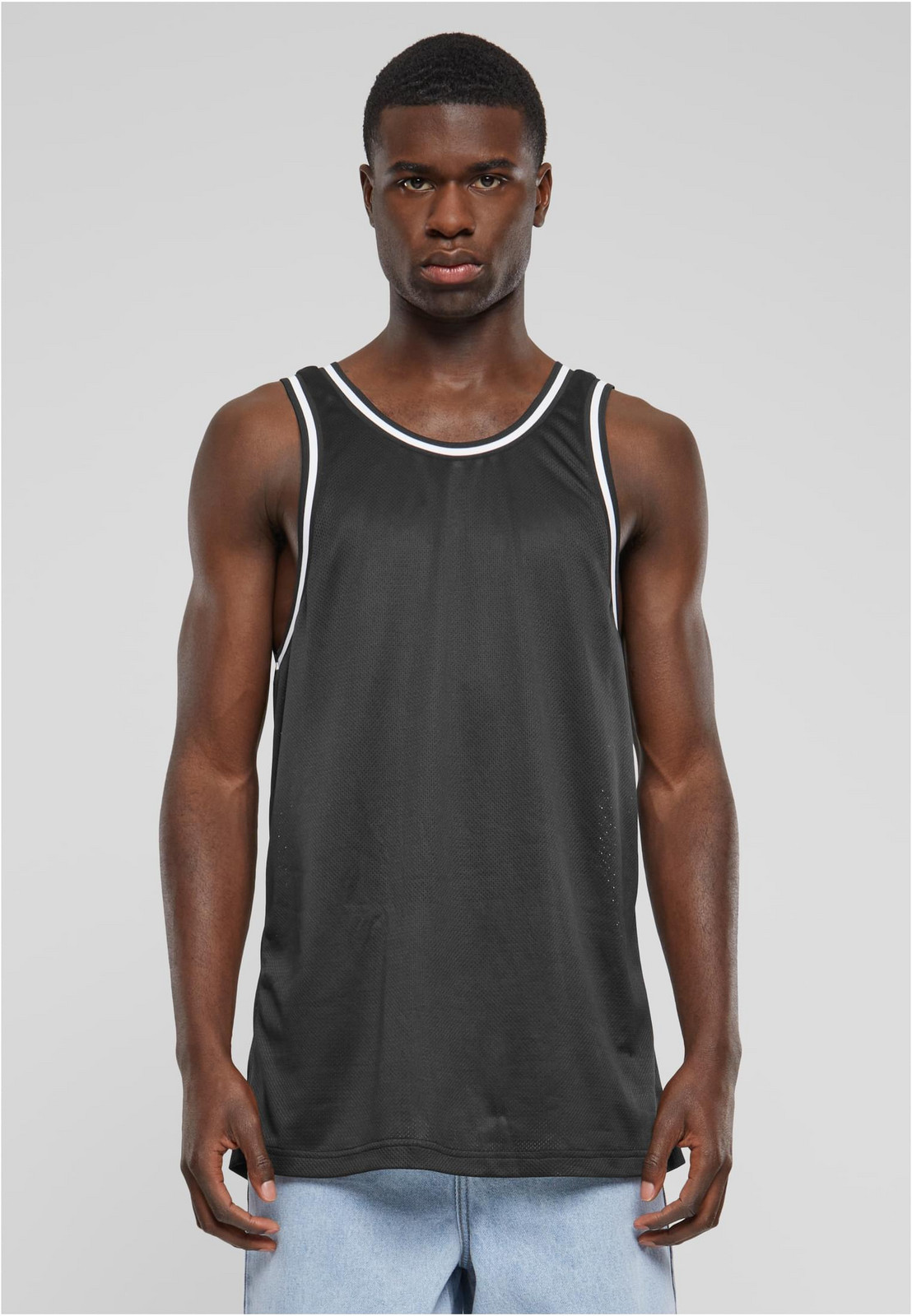 Men's Fishnet Tank Top - Black