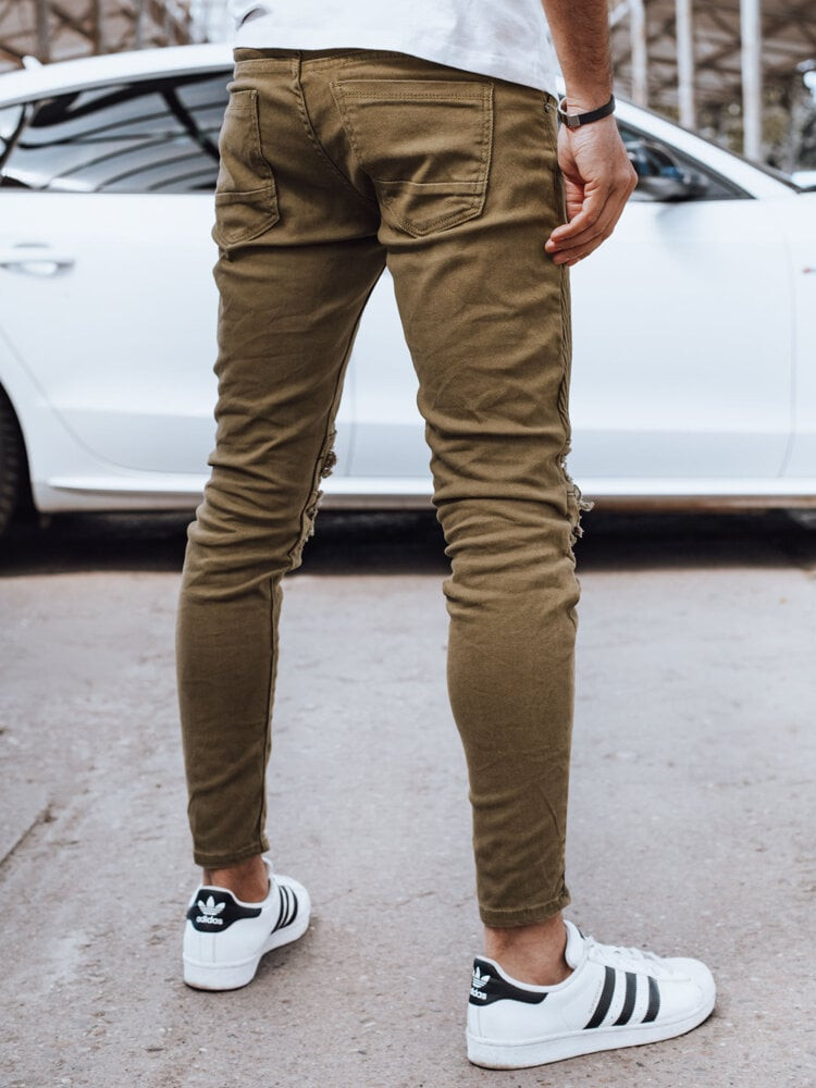 Men's Olive Denim Pants Dstreet