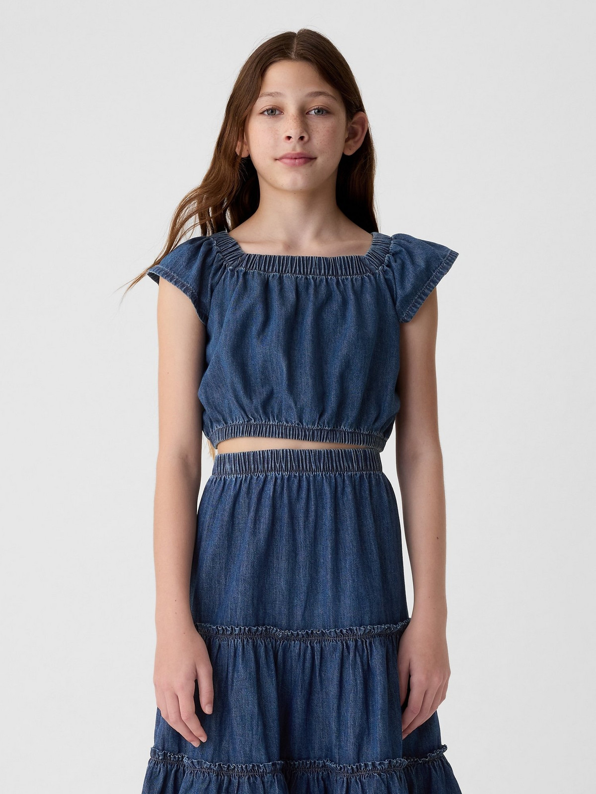 GAP Kids' Denim Crop Top - Girls