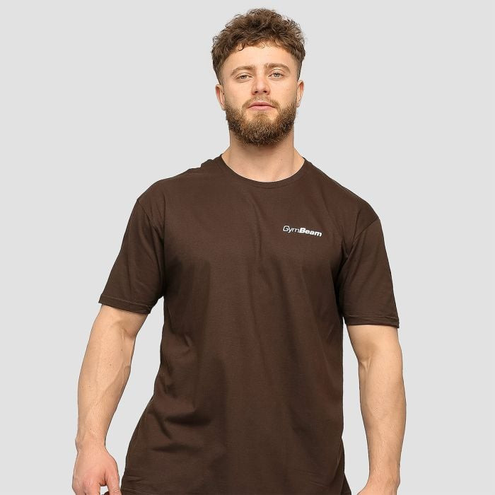 GymBeam Tričko Basic Chocolate Brown  XXXLXXXL