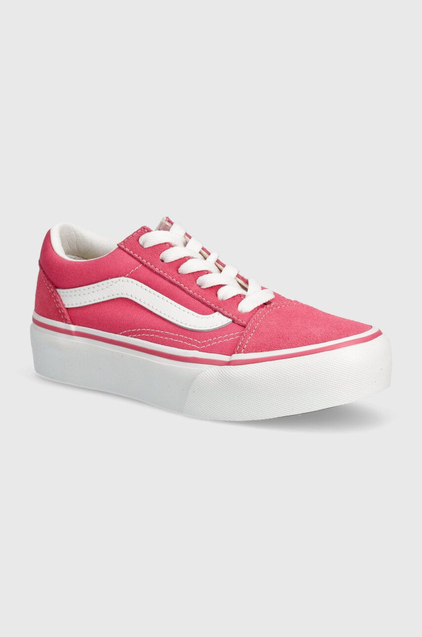 Detské tenisky Vans UY Old Skool Platform ružová farba