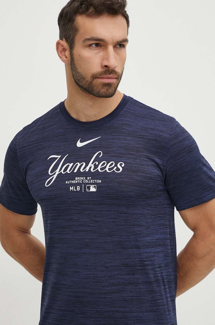 Tričko Nike New York Yankees pánske, tmavomodrá farba, s potlačou
