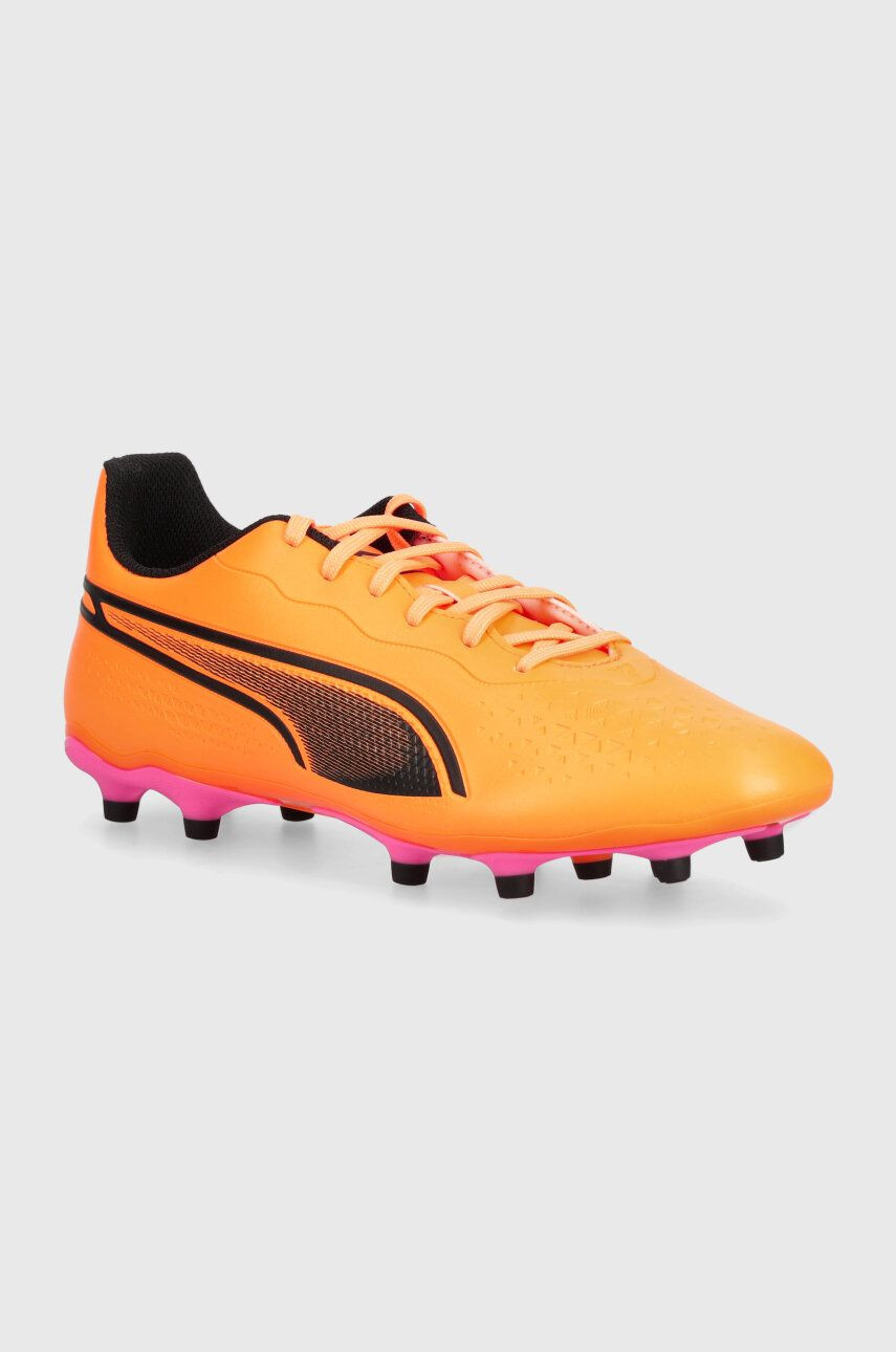 Kopačky Puma korki King Match oranžová farba, 107570