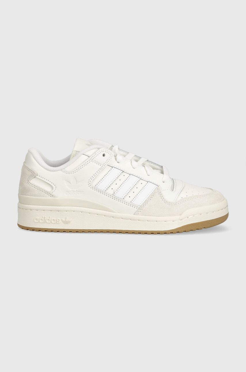 Kožené tenisky adidas Originals Forum Low ID6858-white, biela farba
