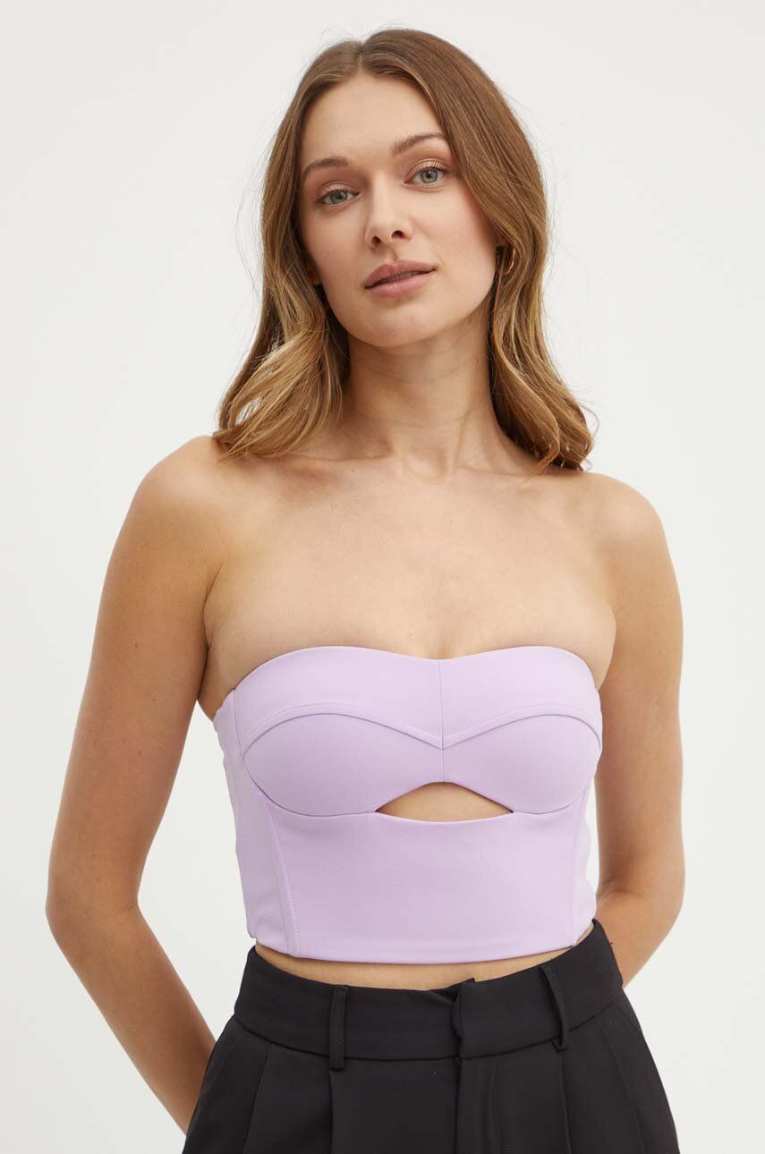 Top Patrizia Pepe fialová farba, jednofarebná, 2C1545 A049