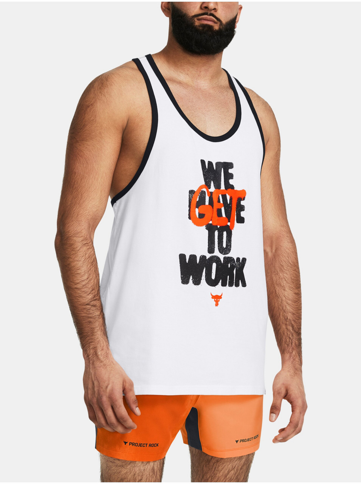Biele pánske tielko Under Armour UA Project Rock Get to Work