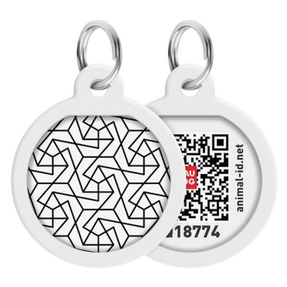 WAUDOG Identifikačná známka QR Geometry 1 kus, Veľkosť: M