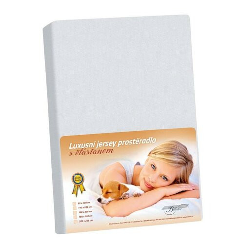 Bellatex Jersey prestieradlo s elastanom svetlosivá, 100 x 200 cm