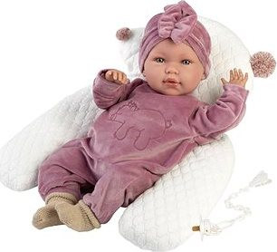 Llorens 74118 New Born – realistická bábika bábätko so zvukmi a mäkkým látkovým telom – 42 cm