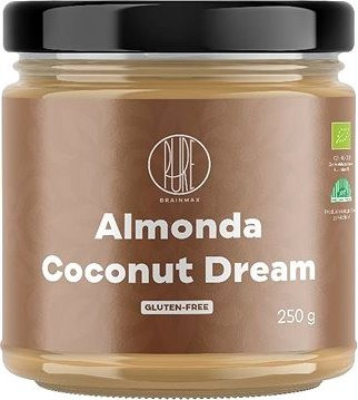 BrainMax Pure Almonda, Coconut Dream, Mandlový krém s kokosem, BIO, 250 g