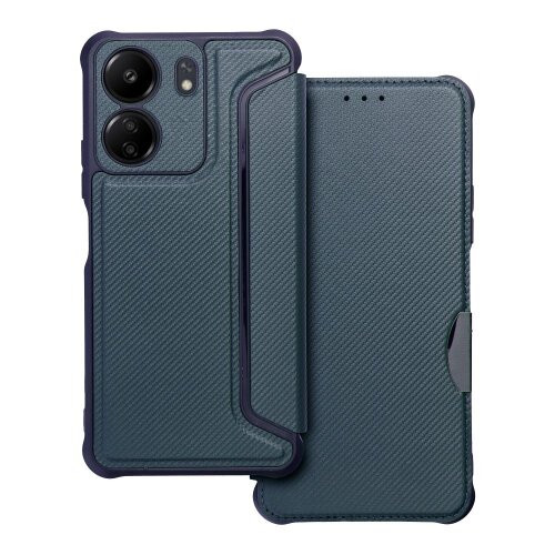 Puzdro Razor Book Xiaomi Redmi 13C/Poco C65 - tmavo-modré
